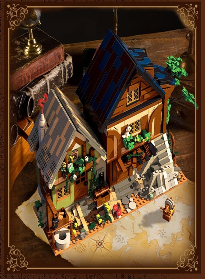 GHOOI Medieval Mystic Cabin Building Blocks Set, 2225 PCS Fantasy Cottage Modular House with Detailed Interior, Large Medieval Architecture Construction Toy for Teens & Adults, Display Collectible Model - Image 5