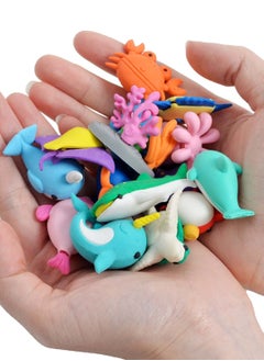 KASTWAVE Erasers for Kids, Novelty Erasers Cute Pencil Erasers Mini Puzzle Rubber Erasers for Boys, Girls, Students, Party Favors, Birthday Gift, Homework School Prize Rewards, Ocean Sea Animals  - Image 5