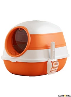 CARONIC Pet Litter Box Fully Enclosed Foldable Litter  With Pets Litter Scoop Portable cat and dog Litter  Enclosure  Fully Enclosed Foldable  Splash  - Image 1