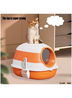 CARONIC Pet Litter Box Fully Enclosed Foldable Litter  With Pets Litter Scoop Portable cat and dog Litter  Enclosure  Fully Enclosed Foldable  Splash  - Image 2