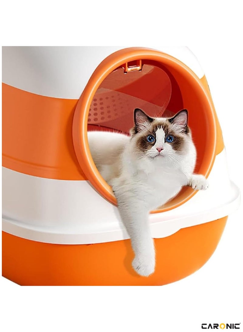 CARONIC Pet Litter Box Fully Enclosed Foldable Litter  With Pets Litter Scoop Portable cat and dog Litter  Enclosure  Fully Enclosed Foldable  Splash  - Image 3