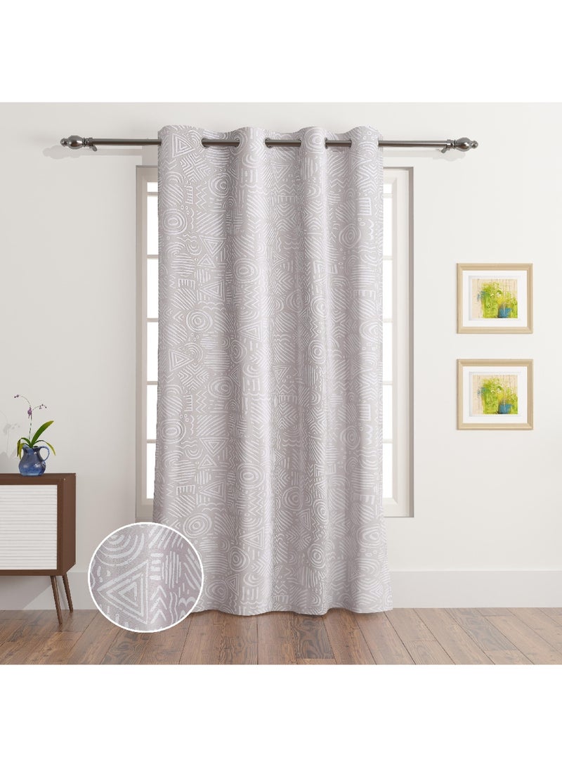 Home Box Russelle Casper Printed Single Curtain 240 x 140 cm  - Image 1