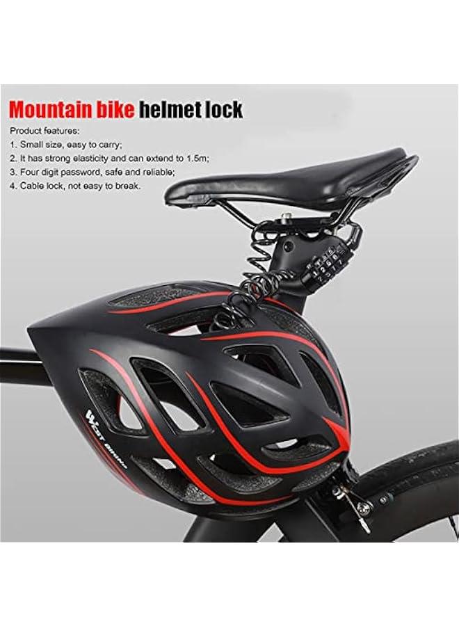 BWSJ 4Digit Code Bicycle Cable Lock, Resettable Bicycle AntiTheft Code Lock, Motorcyclebicycle Helmet Lock, AntiTheft Helmet Lock - Image 4