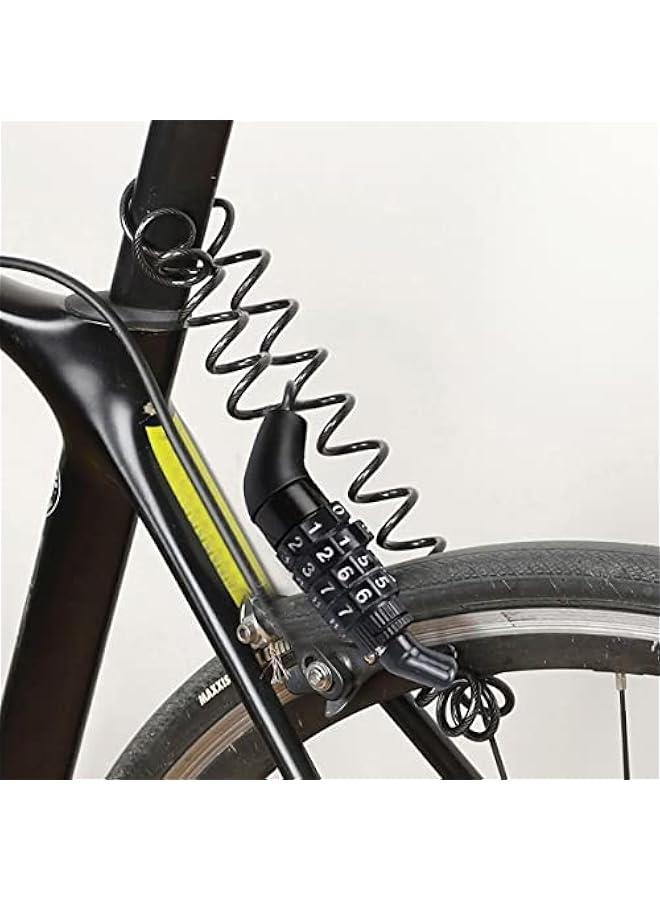 BWSJ 4Digit Code Bicycle Cable Lock, Resettable Bicycle AntiTheft Code Lock, Motorcyclebicycle Helmet Lock, AntiTheft Helmet Lock - Image 5