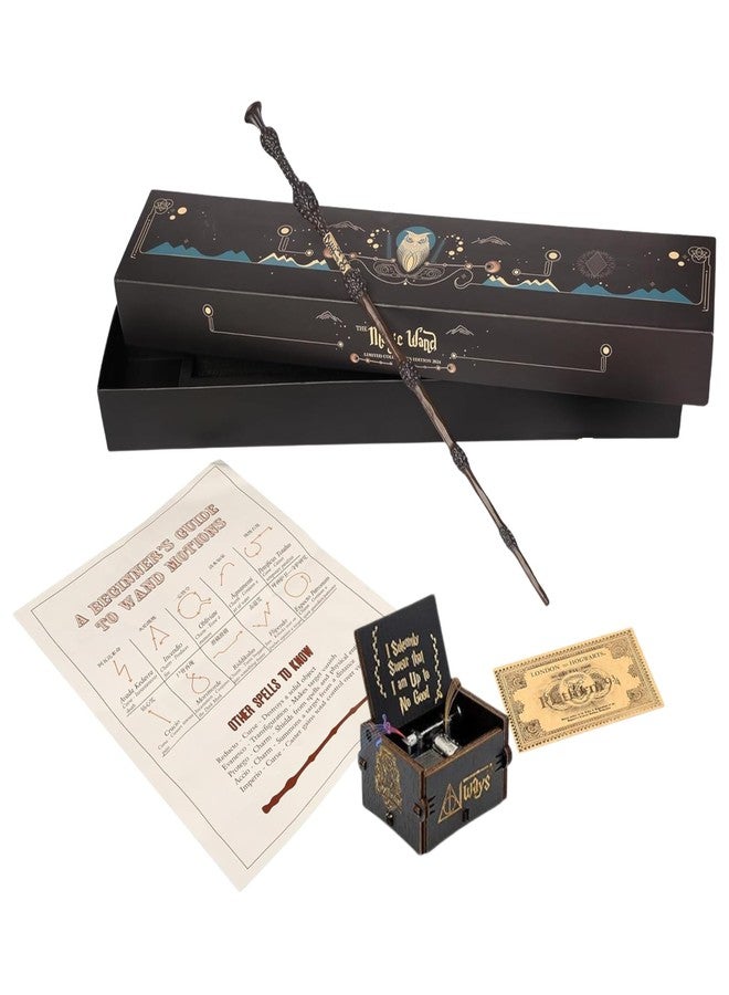 Fusked HP Magic Wand for Kids Cosplay - New Designed Magical Wand with Music Box for Potterheads - Birthday Christmas Combo (Silver) - Image 1