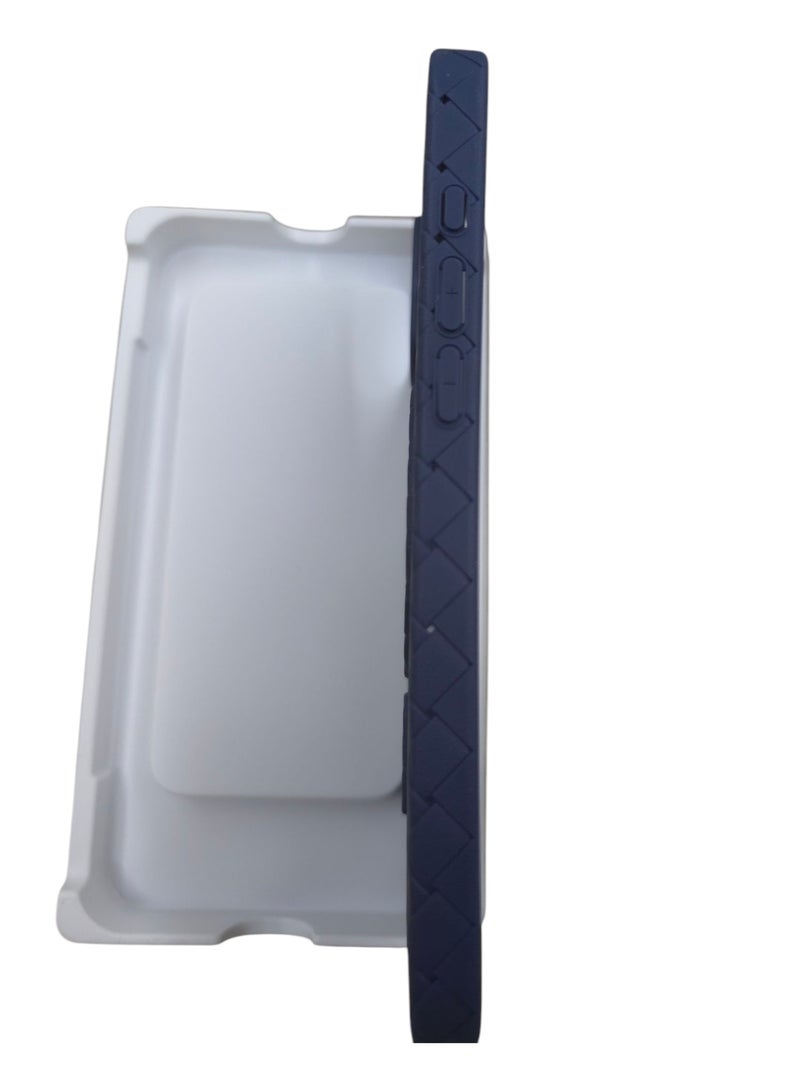 جراب لهاتف 16بلس مقاس 6.7 بوصة، مصنوع من نسيج كامل، ملمس الجلد، أداة مبتكرة تجمع بين الحماية القصوى والتصميم الأنيق، باستخدام مواد عالية الجودة وتقنيات متقدمة، اللون: (أزرق) - Image 4