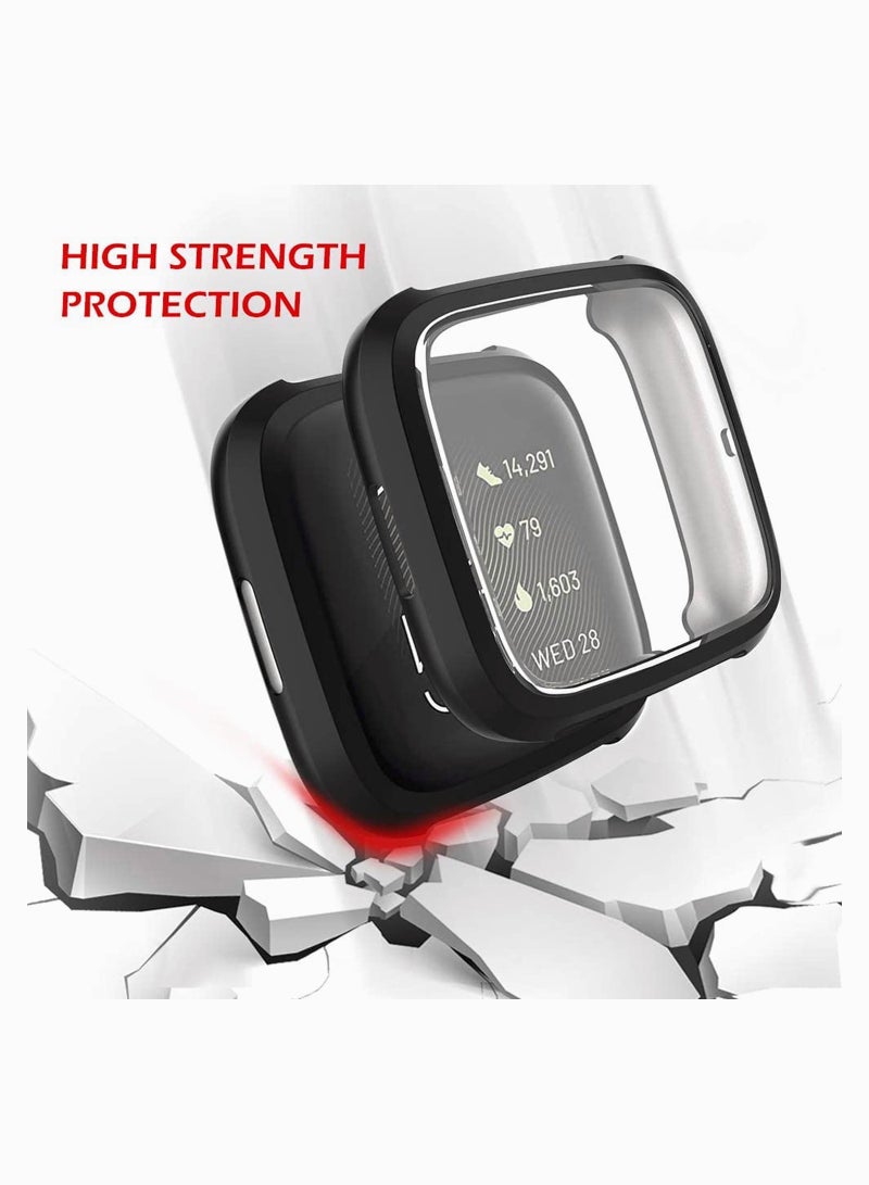 Screen Protector Case, Fit for Versa 2 Case, Ultra-Thin Slim Soft TPU Protective Case All-Around Full Cover Bumper Shell for Versa 2 Smart Watch 3 Pack - Image 5