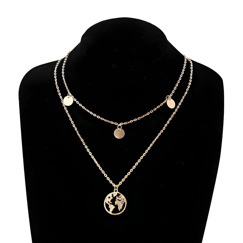 KERETY Store Layered Necklace for Women – Minimal Gold Chains, Stylish Double Layer Chain Jewelry, Trendy Western Neckpieces & Pendant Set - Image 2