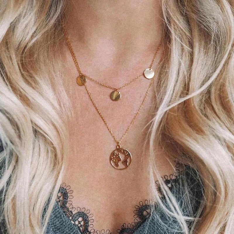 KERETY Store Layered Necklace for Women – Minimal Gold Chains, Stylish Double Layer Chain Jewelry, Trendy Western Neckpieces & Pendant Set - Image 4