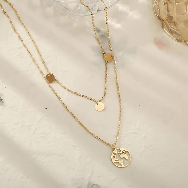 KERETY Store Layered Necklace for Women – Minimal Gold Chains, Stylish Double Layer Chain Jewelry, Trendy Western Neckpieces & Pendant Set - Image 3