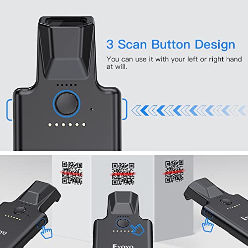 EYOYO Upgraded Eyoyo QR Code Scanner Bluetooth Android Barcode Scanner, Portable Back Clip Wireless 1D 2D UPC ISBN Inventory Barcode Reader PDF417 Data Matrix Code Compatible with iPhone, Android Phone - Image 4