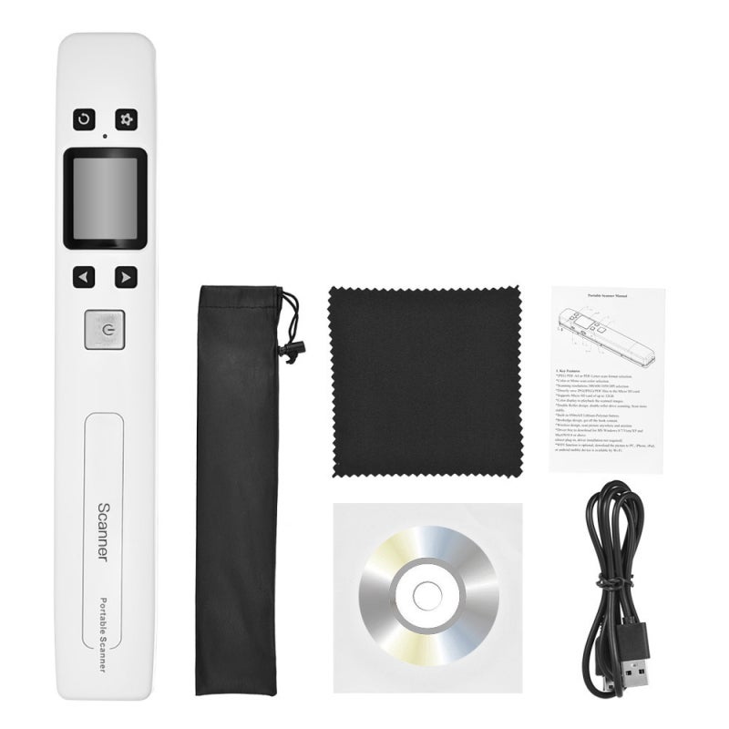 Portable Scanner 1.8In Color LCD Display JPEG & PDF Formats Handheld Wand Scanner - Double Roller Zero Margin Design Document Scanner for Office Home Personal Use - Image 4