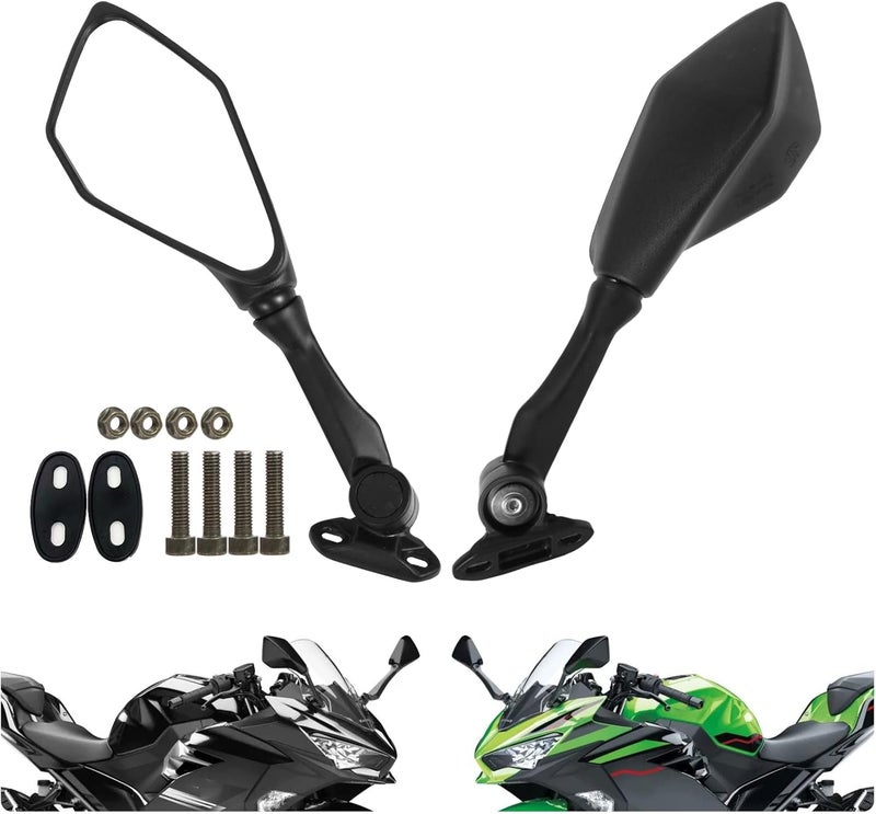 INKUDRI Ninja 300 Mirrors for Ninja ZX6R 400 250 636 300R EX400 EX300 ABS 2024 2025 - Image 1