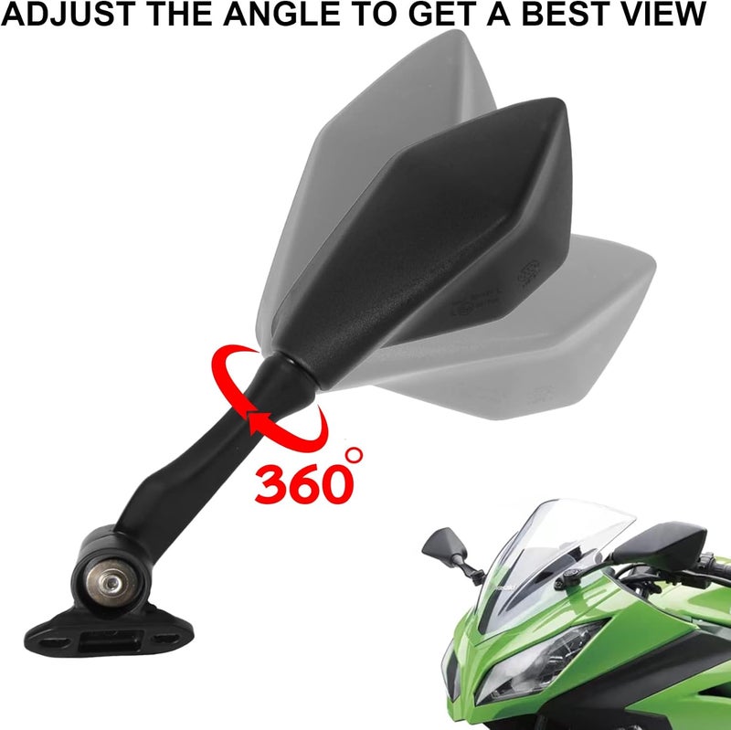 INKUDRI Ninja 300 Mirrors for Ninja ZX6R 400 250 636 300R EX400 EX300 ABS 2024 2025 - Image 3