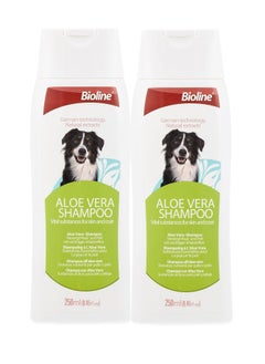 Bioline Aloe Vera Shampoo For Dogs Vital Substance For Skin And Coat 2X250ml 