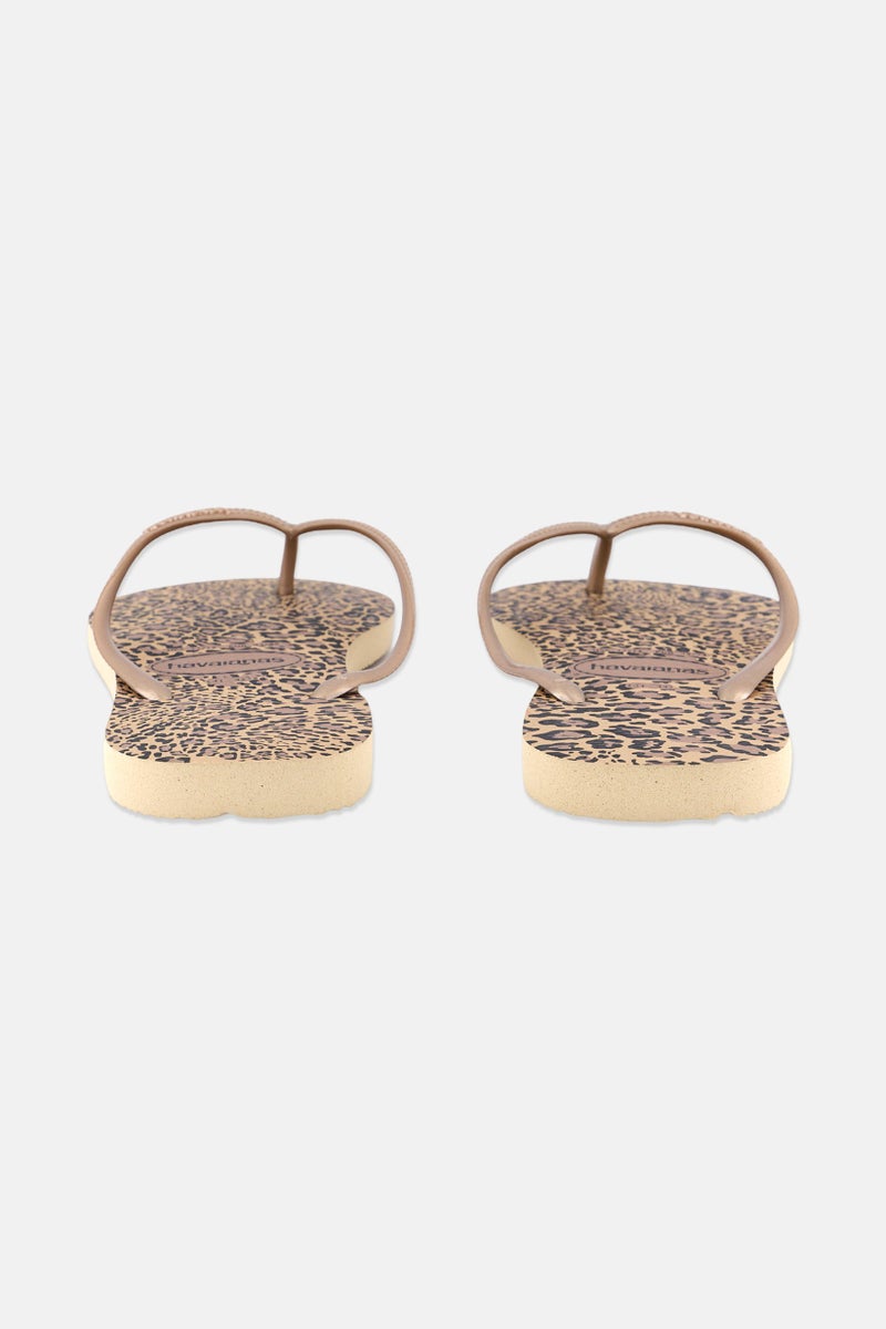 havaianas Women Style 2 Slim Animal Print Slippers, Sand  - Image 3
