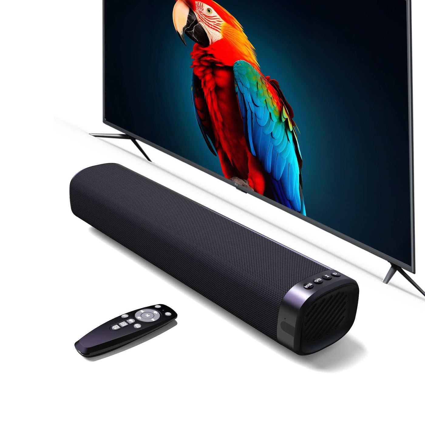 Jierben Sound Bar for Smart TV, Sound Bar, Bluetooth Sound bar, with Optical/AUX/HD ARC, Surround Sound Speakers, Surround Sound System for TV/PC/Gaming/Projectors, Wall Mountable PC Soundbar
