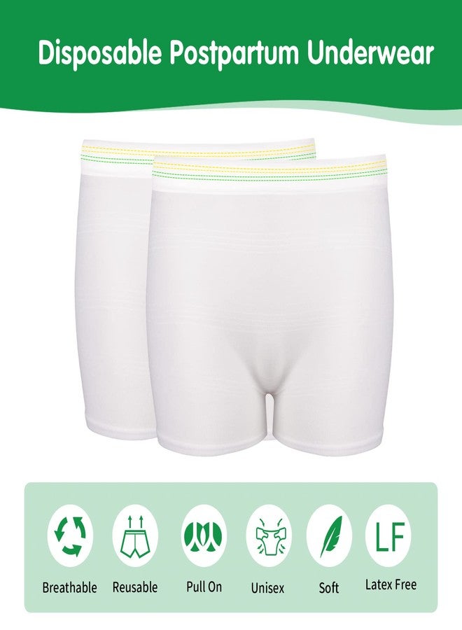 JUNFAN 12 Pack Mesh Underwear Postpartum Must Have Hospital Provide Washable Breathable Undies for Delivery, Surgical,Traveling (L/XL(13-39 in)) White - Image 2