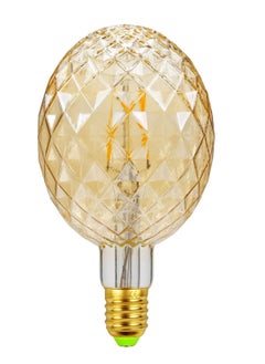 Y&D Led Bulbs, G95 E27 Decorative Edison Light Vintage Pineapple Shaped Bulb, Amber Glow 2700K Globe LED Bulb Energy Class D (1Pcs)  - Image 1