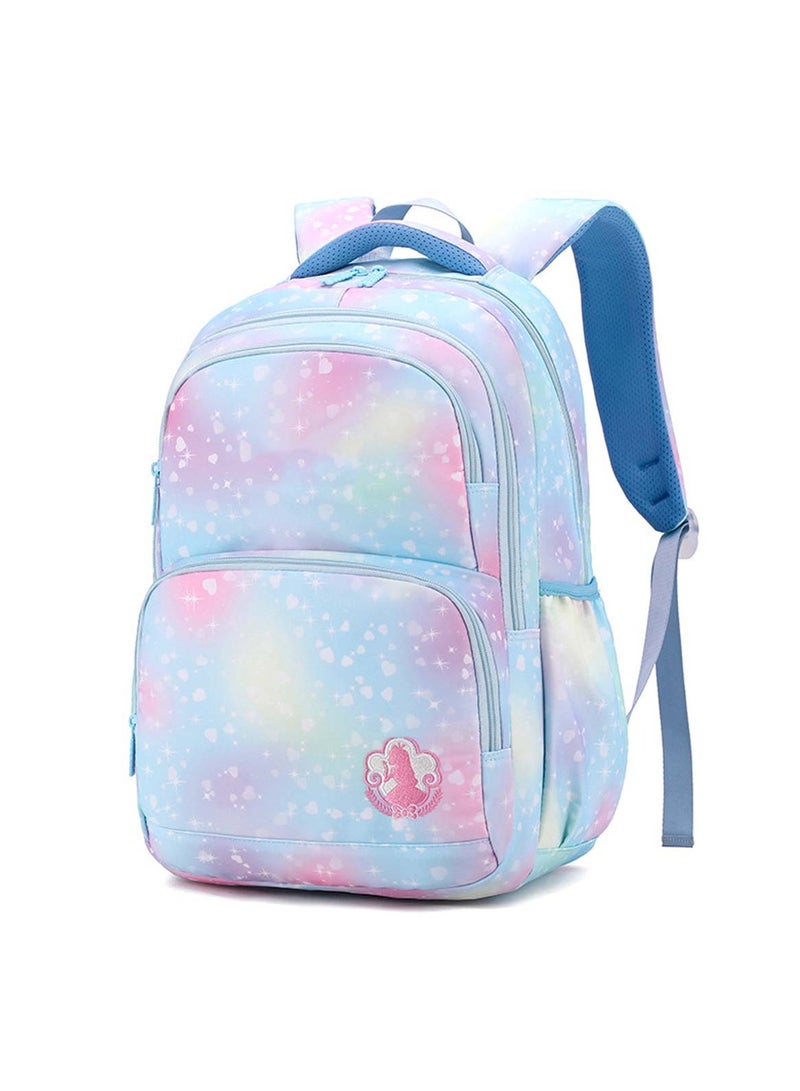 Huitich 3-Piece Pastel Galaxy Backpack Set for Girls School Bag, Lunch Bag & Pencil Case  - Image 4