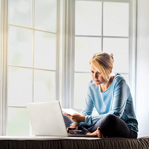 LIVECOOL Frosted Home Office Films Privacy Window Stickers Self Static Cling Vinyl Glass Film Decorations Sticker for Bathroom Office Meeting Room (12 x 50 Inch, Simple Frosted) - Image 2