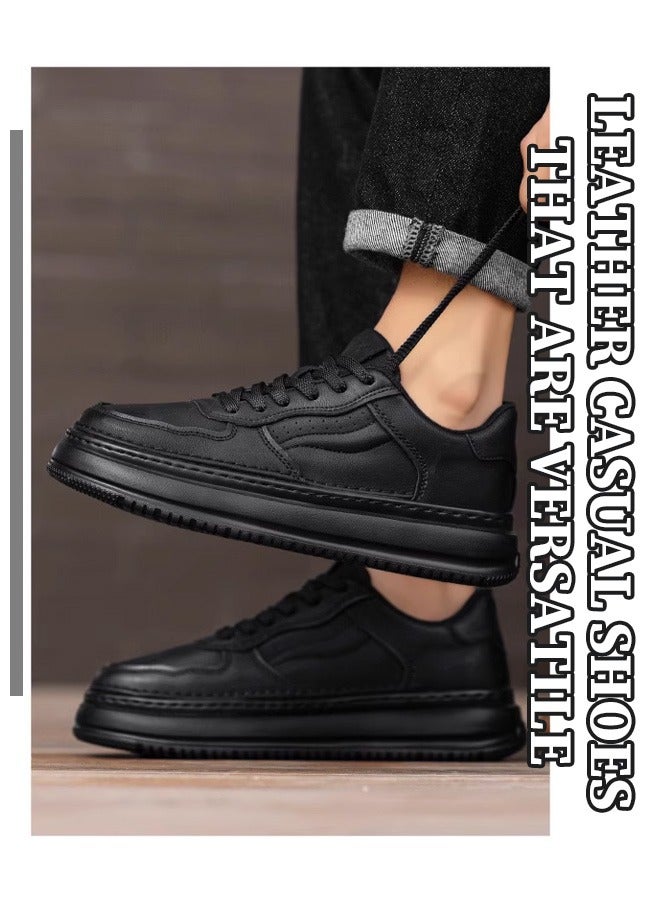The new men's stylish casual leather sneakers, comfortable leather casual shoes for men that won't feel stuffy, and a timeless design suitable for all men.  - Image 4