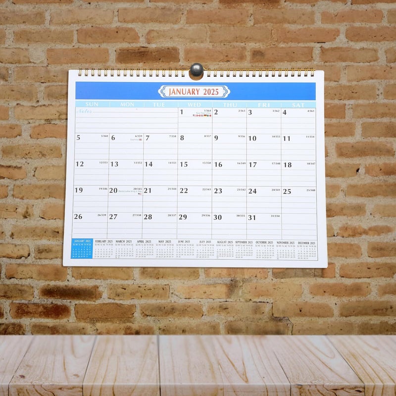 2024 Spiral Wall Calendar Monthly Planner With Holiday Dates Notes For Home Office - Image 5