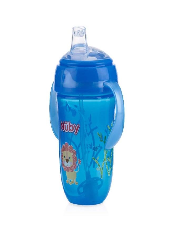 Nuby Nuby 2 Pack 360 2 Handle Cup, 9oz, BPA Free, Blue Lion and Red Monkey  - Image 2