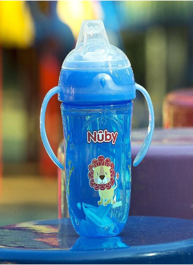 Nuby Nuby 2 Pack 360 2 Handle Cup, 9oz, BPA Free, Blue Lion and Red Monkey  - Image 4