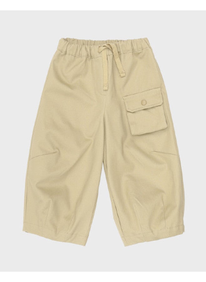 Zara kids' Urban Outdoor Casual Workwear Style Comfortable Breathable Drawstring Straight-leg Pants - Image 1