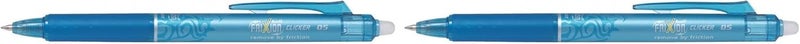 Pilot Frixion Clicker Roller Ball Pen, 0.5 mm Tip Size, Light Blue - Image 1