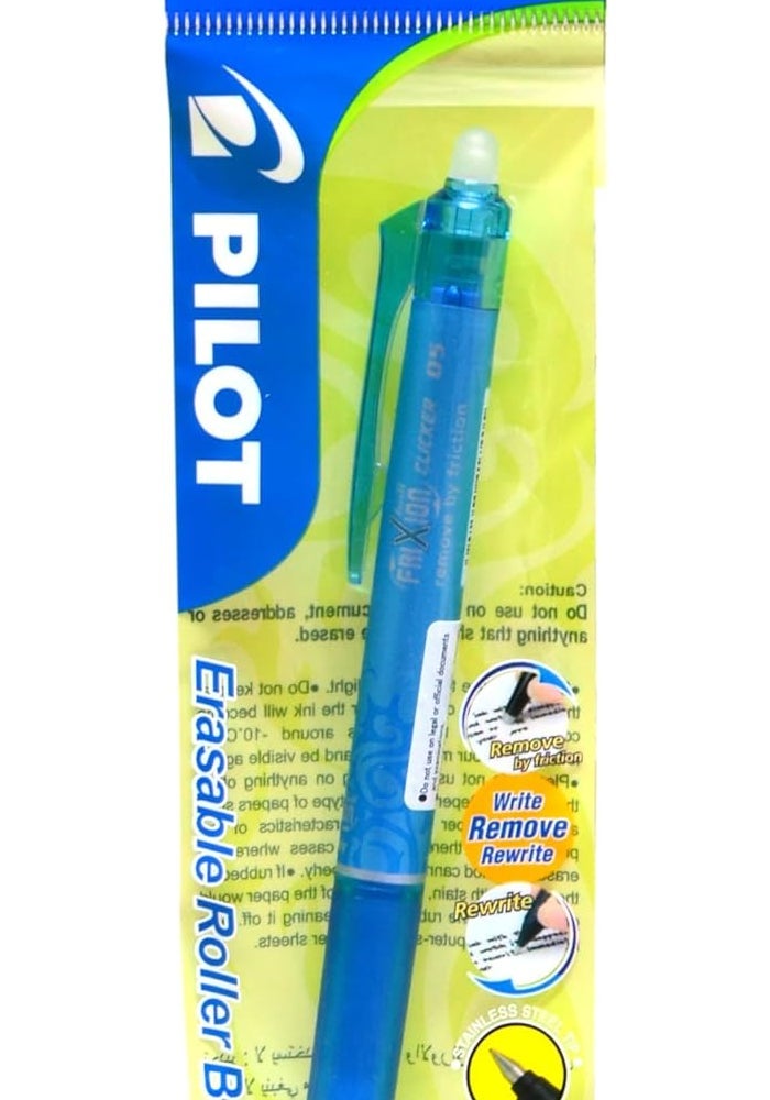 Pilot Frixion Clicker Roller Ball Pen, 0.5 mm Tip Size, Light Blue - Image 3
