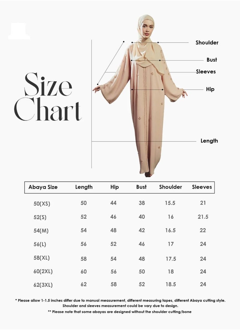 Generic - Womens Yellow Abaya Made With Korean Nida Fabric - Image 1