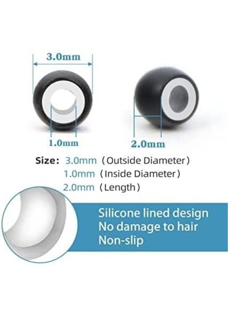 Estelle Silicone Nano Ring 1000Pcs Per Bottle Nano Ring Beads Micro Links Hair Extension Dark Brown  - Image 3