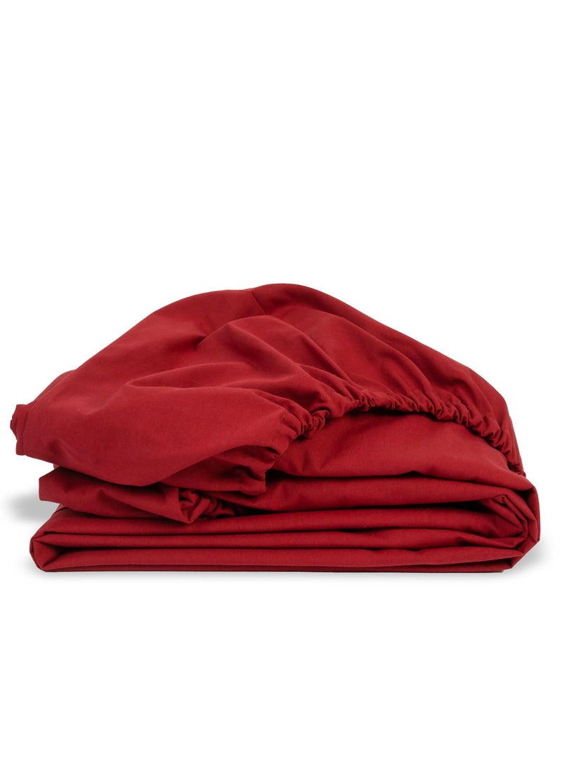 Home of linens ملاءة جاهزة بورجوندي 100x200  - Image 1