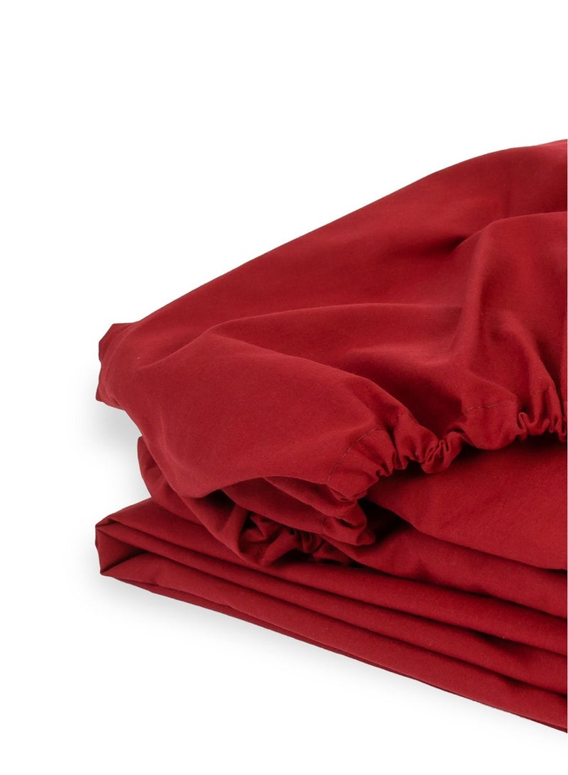 Home of linens ملاءة جاهزة بورجوندي 100x200  - Image 3