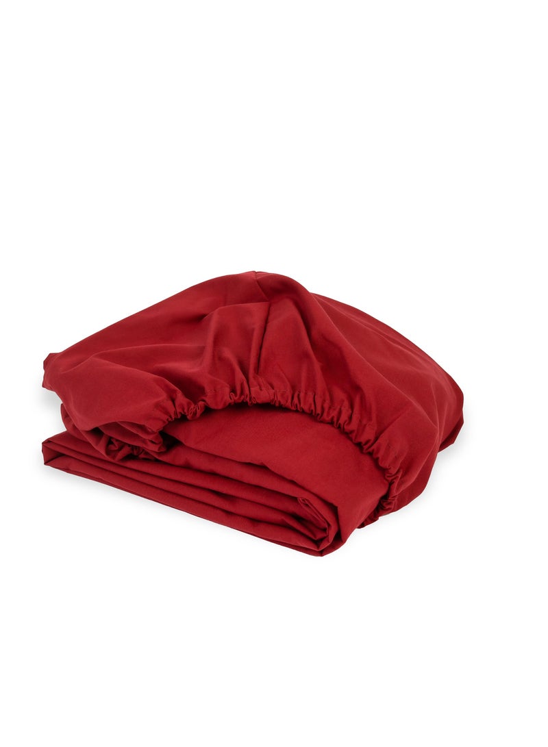 Home of linens ملاءة جاهزة بورجوندي 100x200  - Image 2