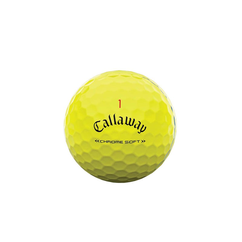 Callaway 2022 Chrome Soft Triple Track Dozen Golf Balls Yellow - Image 3
