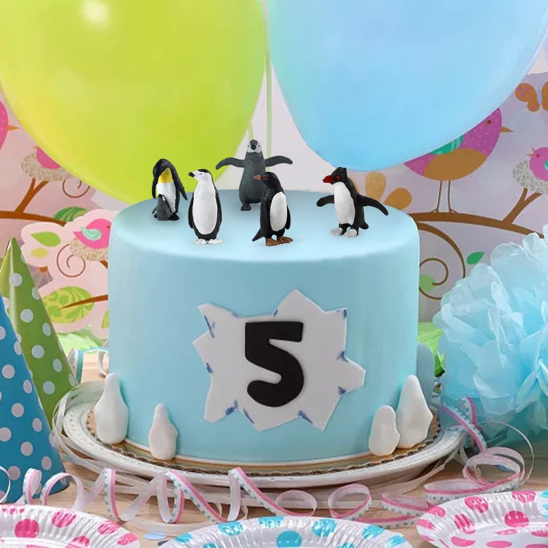 SIENON 26Pack Polar Animal Figures Mini Plastic Arctic Antarctic Sea Animal Figurines Penguin Polar Bear Walrus Snowy Owl Wolf for Kids Toddlers Birthday Cake Topper Gift Easter Egg Filler - Image 4