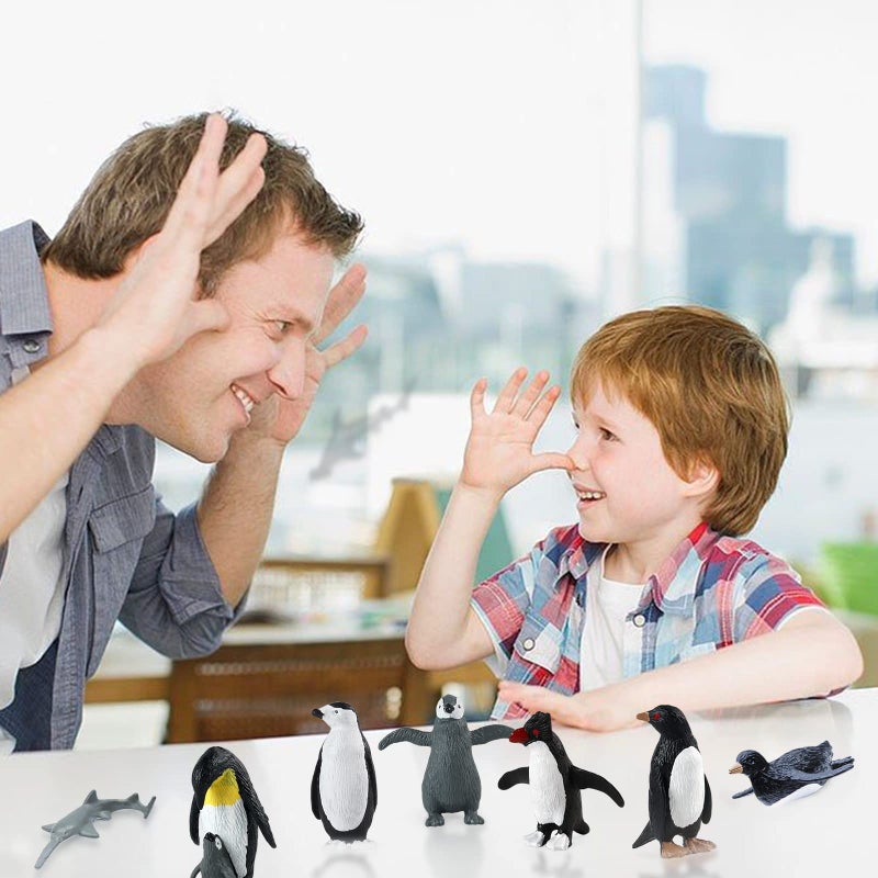 SIENON 26Pack Polar Animal Figures Mini Plastic Arctic Antarctic Sea Animal Figurines Penguin Polar Bear Walrus Snowy Owl Wolf for Kids Toddlers Birthday Cake Topper Gift Easter Egg Filler - Image 5