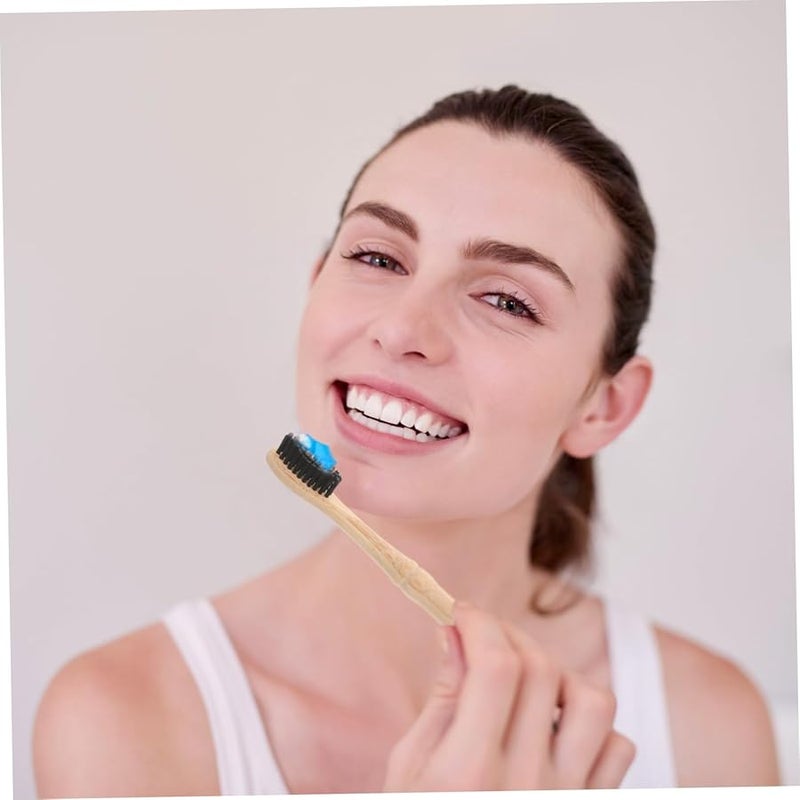 Bamboo Toothbrushes 4 Pack Soft Bristles for Adults Eco Friendly Travel - Image 4