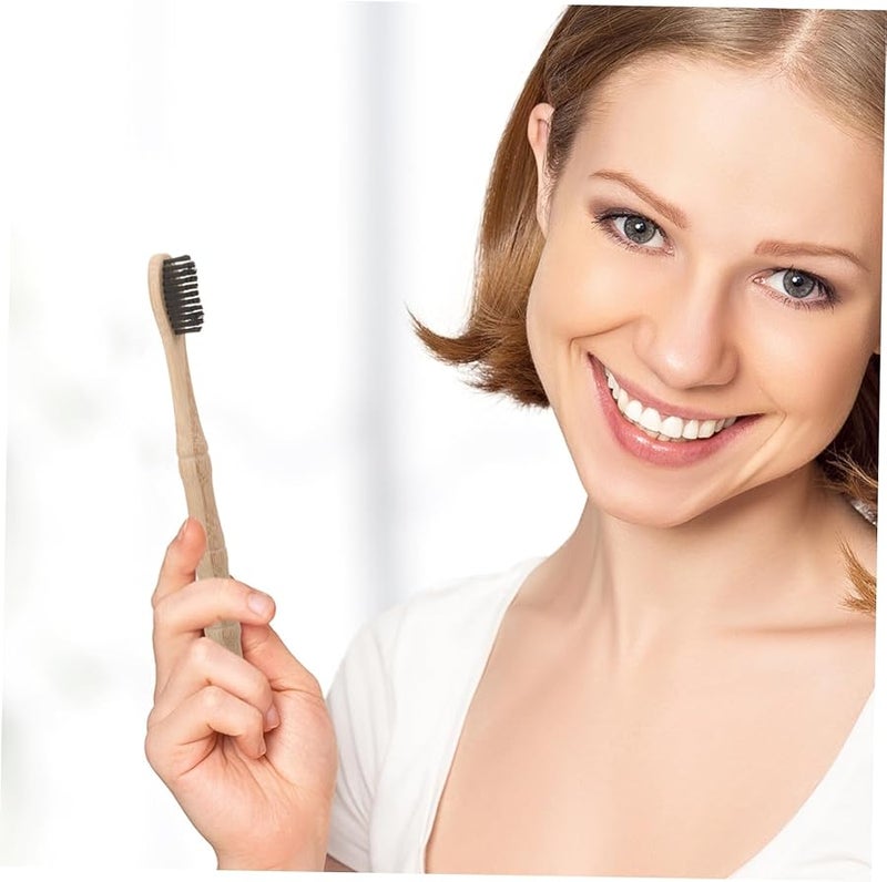 Bamboo Toothbrushes 4 Pack Soft Bristles for Adults Eco Friendly Travel - Image 5