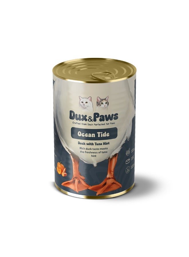 Dux&Paws Ocean Tide Premium Duck Pate Wet Cat Food - 400g | Single Protein, Hypoallergenic & Digestive Support | Rich in Taurine, Pumpkin & Sweet Potato pets food ,cats food - Image 1