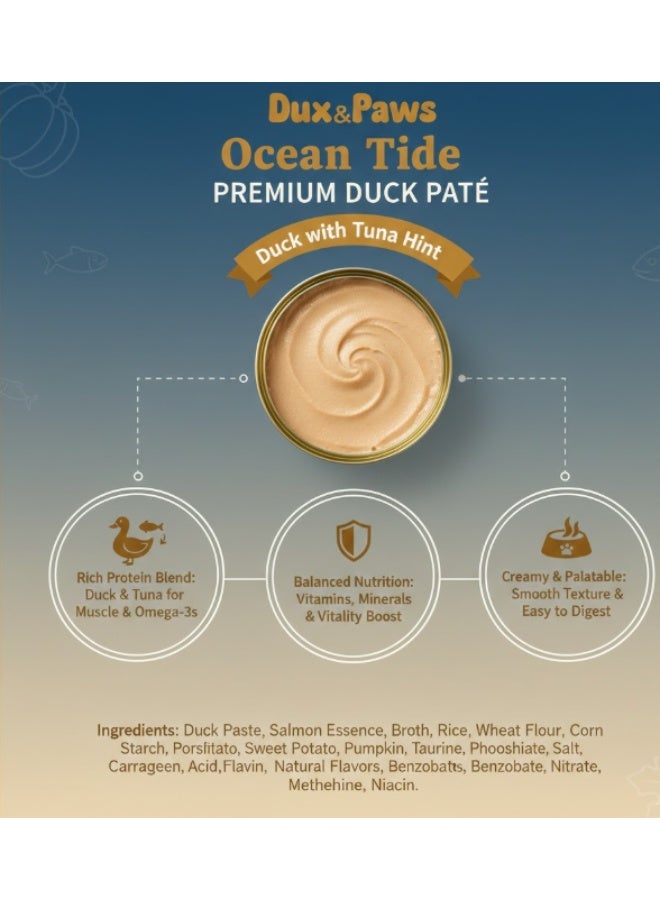 Dux&Paws Ocean Tide Premium Duck Pate Wet Cat Food - 400g | Single Protein, Hypoallergenic & Digestive Support | Rich in Taurine, Pumpkin & Sweet Potato pets food ,cats food - Image 3