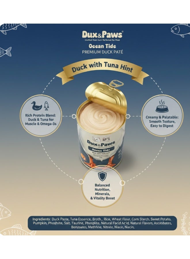 Dux&Paws Ocean Tide Premium Duck Pate Wet Cat Food - 400g | Single Protein, Hypoallergenic & Digestive Support | Rich in Taurine, Pumpkin & Sweet Potato pets food ,cats food - Image 4
