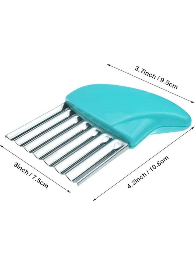 قطّاعة مموجة من الستانلس ستيل بمقبض بلاستيك – متعددة الألوان - Image 2