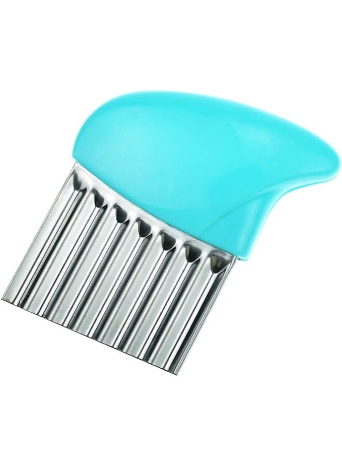 قطّاعة مموجة من الستانلس ستيل بمقبض بلاستيك – متعددة الألوان - Image 1