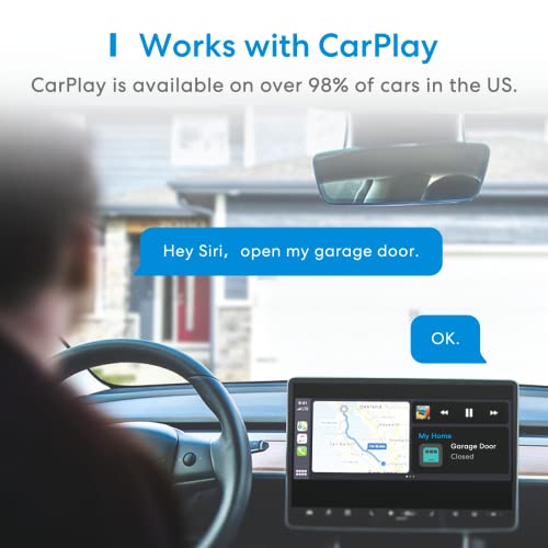 meross Smart Garage Door Opener Remote, Compatible with Apple HomeKit, Amazon Alexa, Google Assistant, SmartThings, Multiple Notification Modes, No Hub Needed,White - Image 2