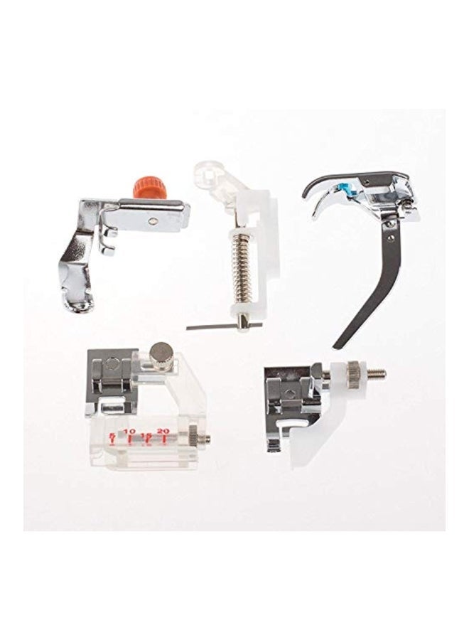 NIBEMINENT 32-Piece Sewing Machine Presser Feet Set Silver/Orange - Image 2