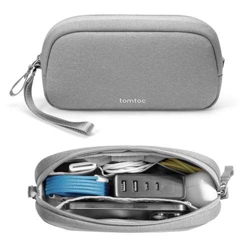 tomtoc Electronics Organizer Travel Case, Water Resistant Travel Bag Cable Organizer for Essentials, Tech Pouch Accessories Carry Storage for Cord, Phone, Cables, Airpods, USB Flash Drive, Daily Items - Image 1
